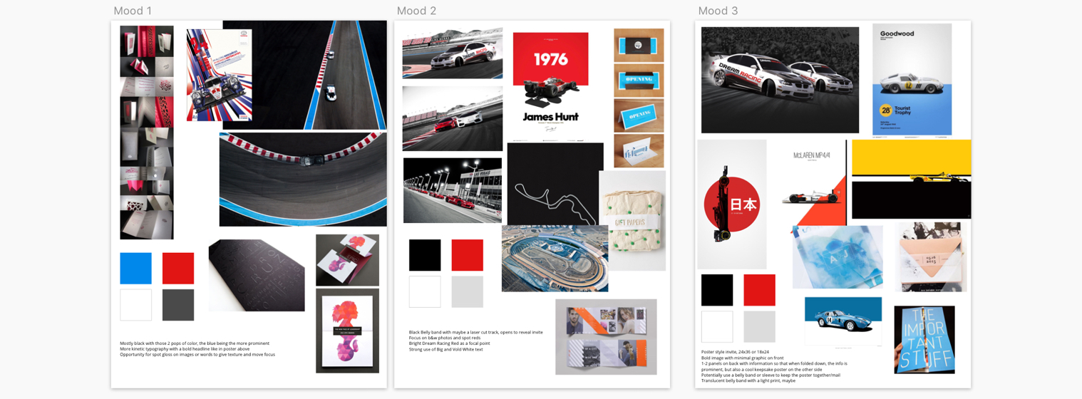 Dream Racing Mood Board