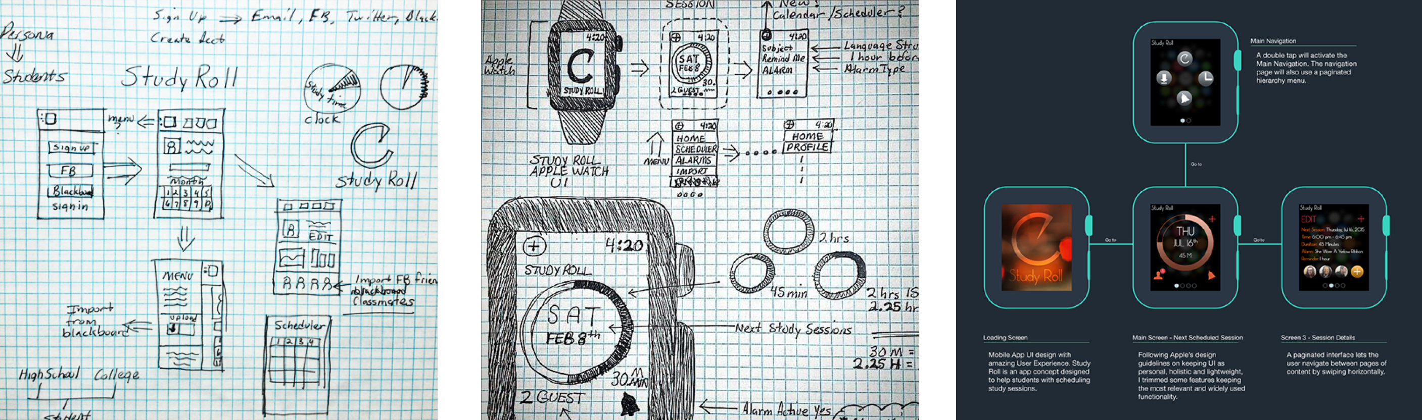 Study Roll UI Sketch